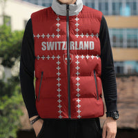 Custom Switzerland 2026 World Football Sleeveless Puffer Jacket Rossocrociati Go Champions