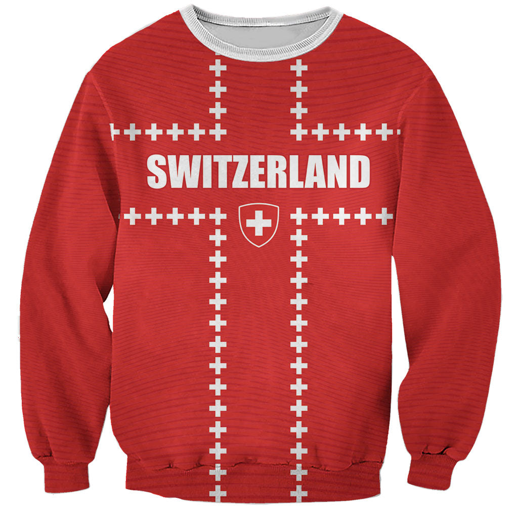 Custom Switzerland 2026 World Football Sweatshirt Rossocrociati Go Champions
