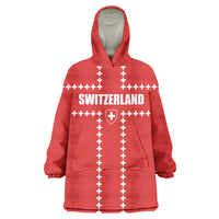 Custom Switzerland 2026 World Football Wearable Blanket Hoodie Rossocrociati Go Champions