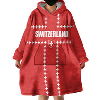 Custom Switzerland 2026 World Football Wearable Blanket Hoodie Rossocrociati Go Champions