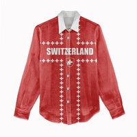 Custom Switzerland 2026 World Football Women Casual Shirt Rossocrociati Go Champions