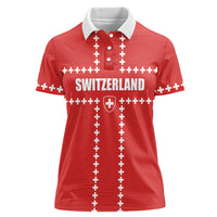 Custom Switzerland 2026 World Football Women Polo Shirt Rossocrociati Go Champions