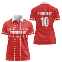 Custom Switzerland 2026 World Football Women Polo Shirt Rossocrociati Go Champions