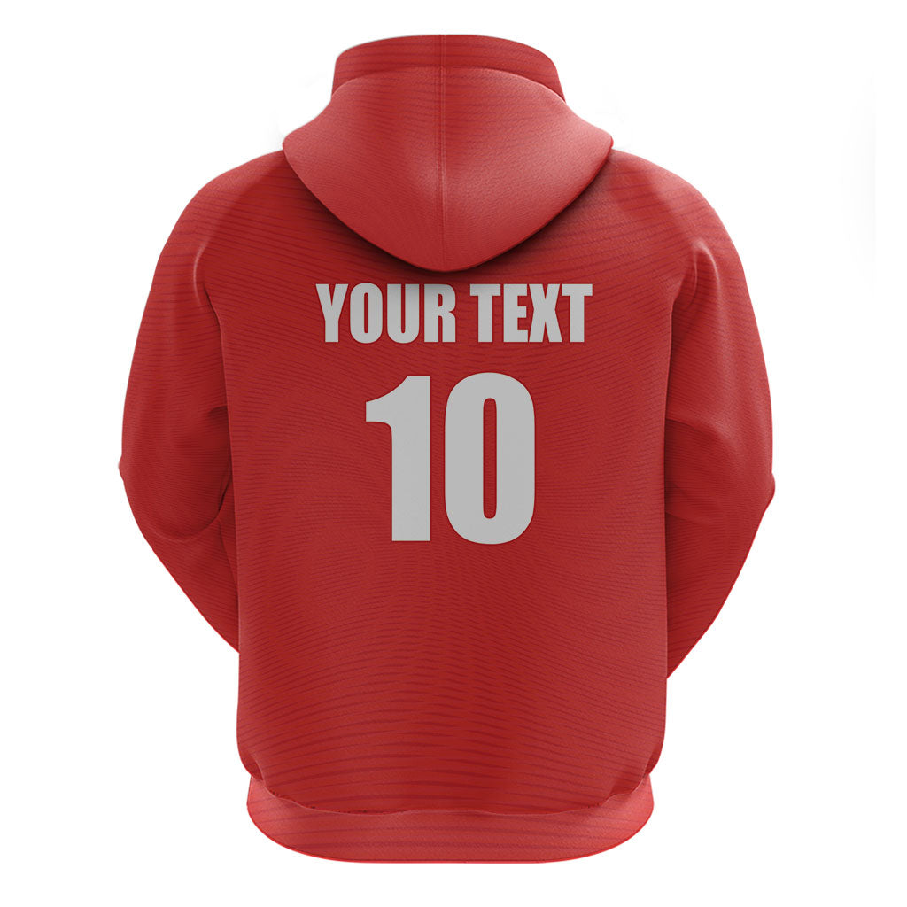 Custom Switzerland 2026 World Football Zip Hoodie Rossocrociati Go Champions