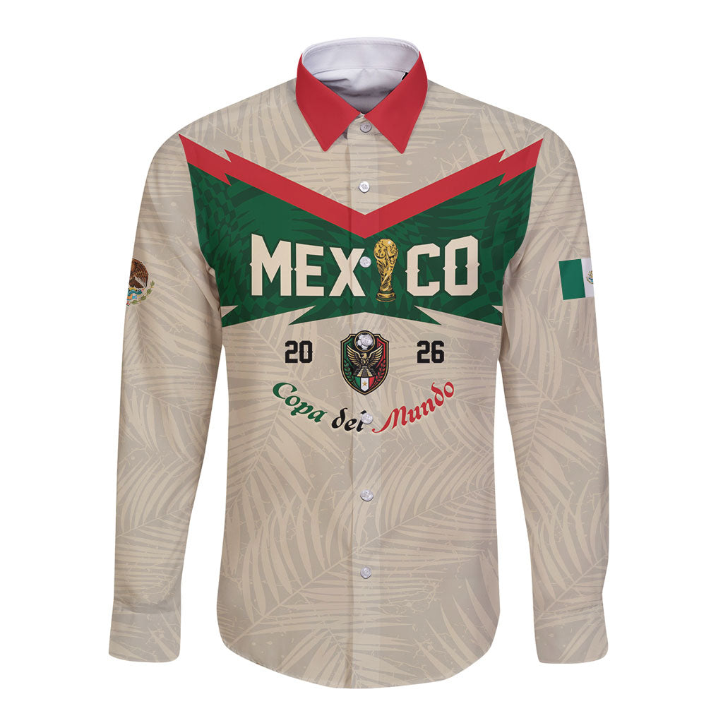 Custom Mexico World Football Long Sleeve Button Shirt El Tri 2026 Copa del Mundo