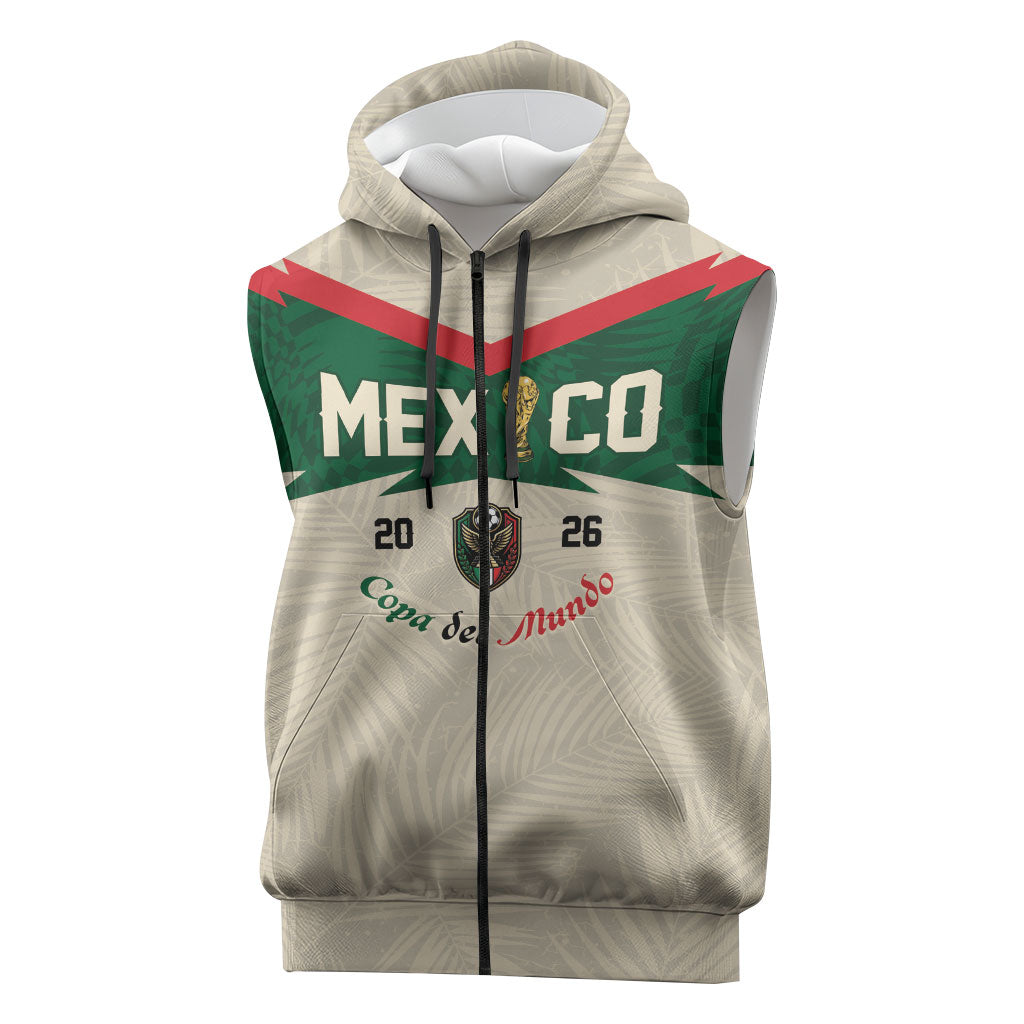 Custom Mexico World Football Sleeveless Zip Hoodie El Tri 2026 Copa del Mundo