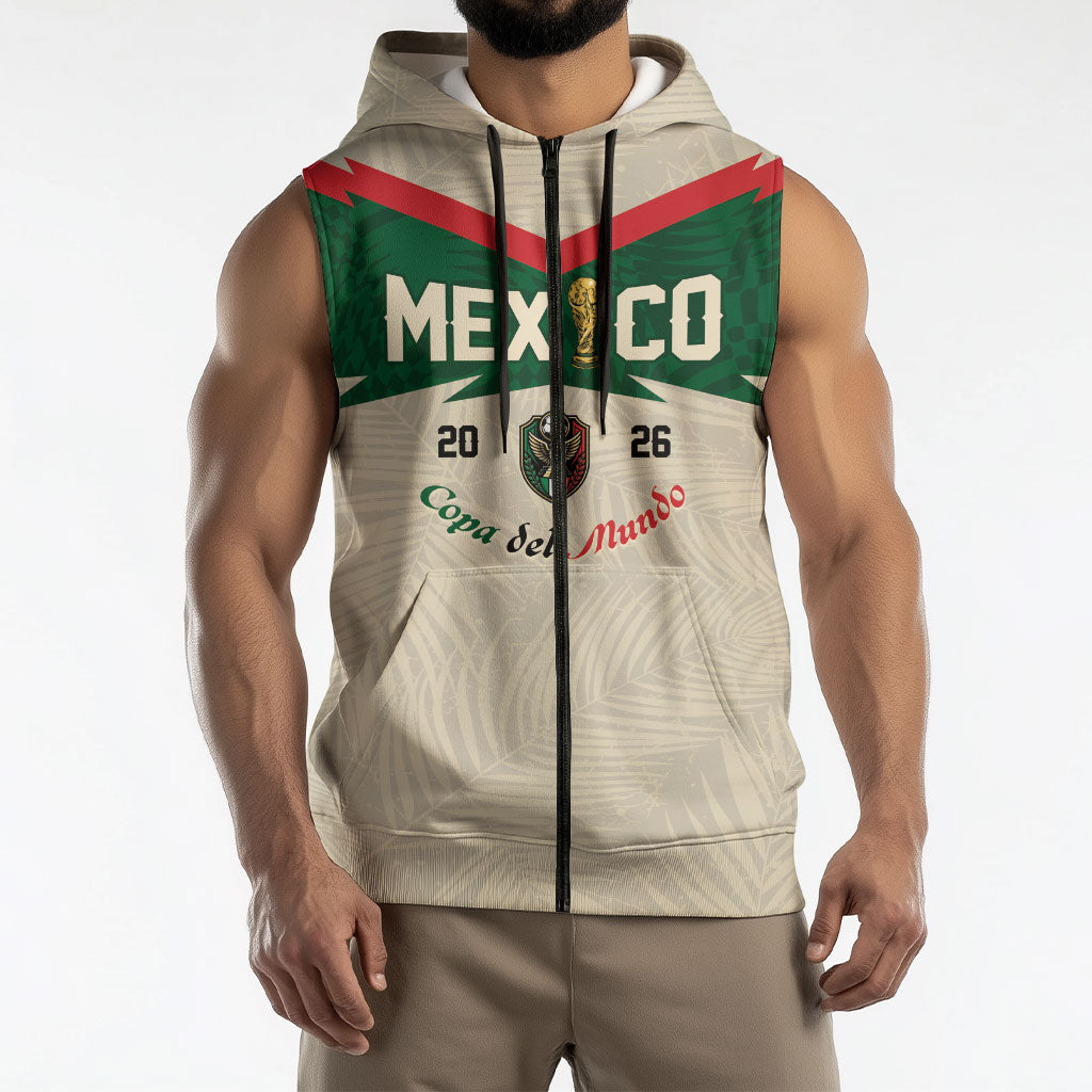 Custom Mexico World Football Sleeveless Zip Hoodie El Tri 2026 Copa del Mundo