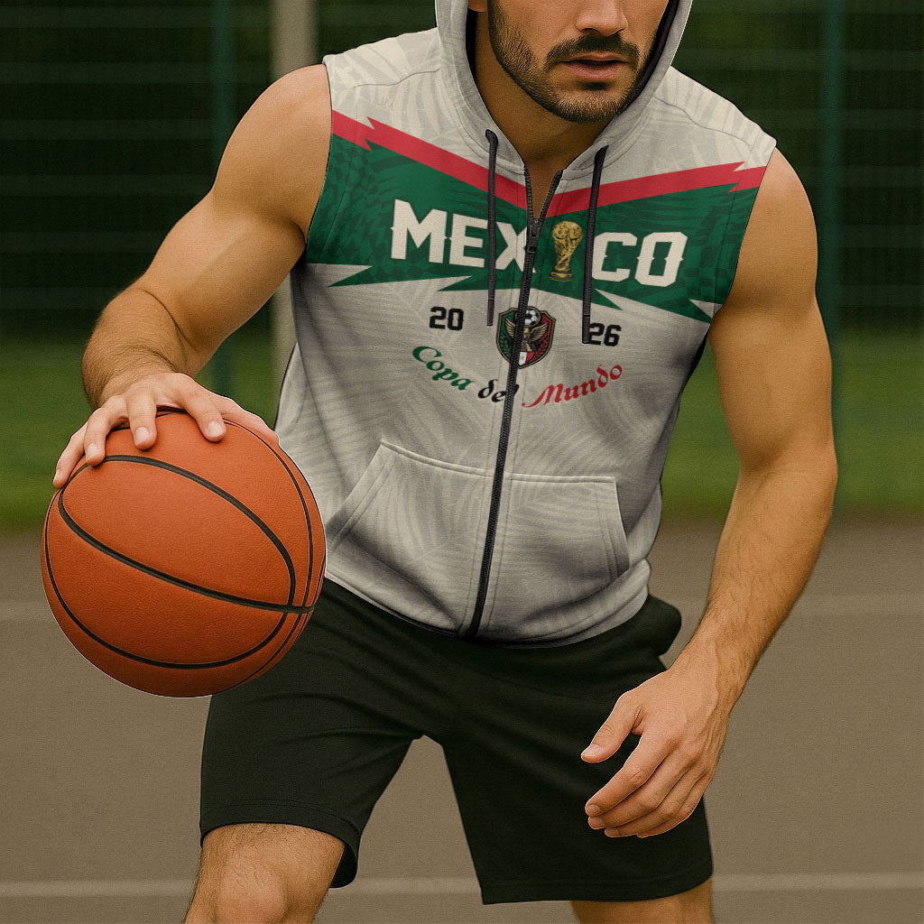 Custom Mexico World Football Sleeveless Zip Hoodie El Tri 2026 Copa del Mundo