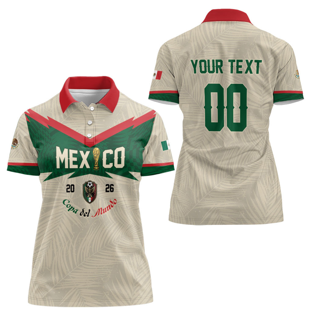 Custom Mexico World Football Women Polo Shirt El Tri 2026 Copa del Mundo