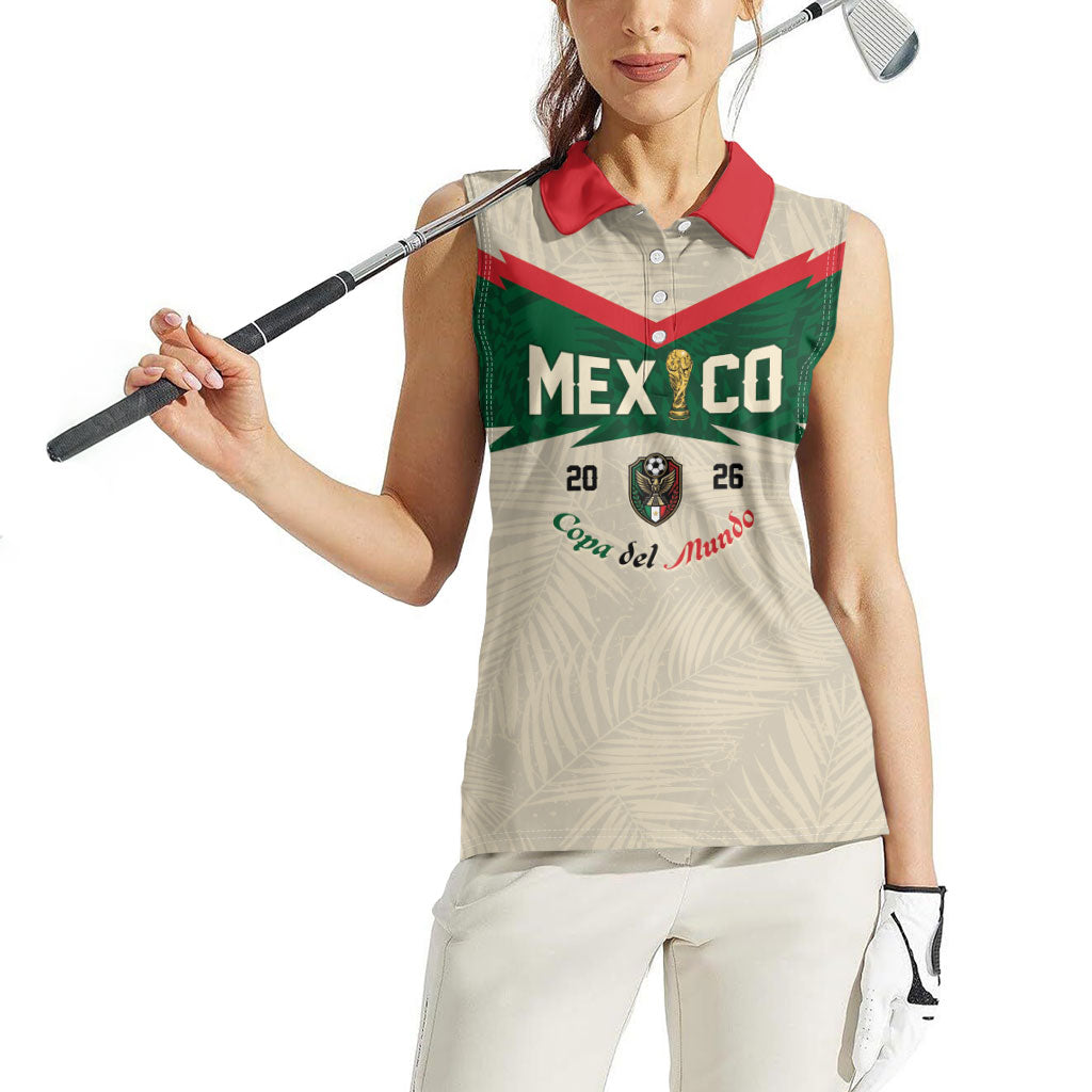 Custom Mexico World Football Women Sleeveless Polo Shirt El Tri 2026 Copa del Mundo