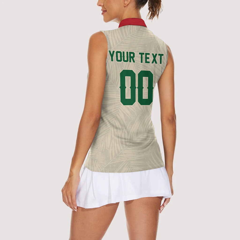 Custom Mexico World Football Women Sleeveless Polo Shirt El Tri 2026 Copa del Mundo