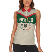 Custom Mexico World Football Women Sleeveless Polo Shirt El Tri 2026 Copa del Mundo