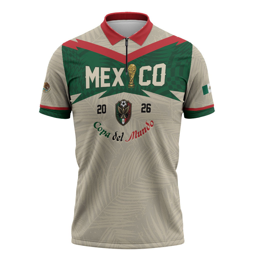 Custom Mexico World Football Zipper Polo Shirt El Tri 2026 Copa del Mundo