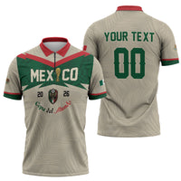 Custom Mexico World Football Zipper Polo Shirt El Tri 2026 Copa del Mundo