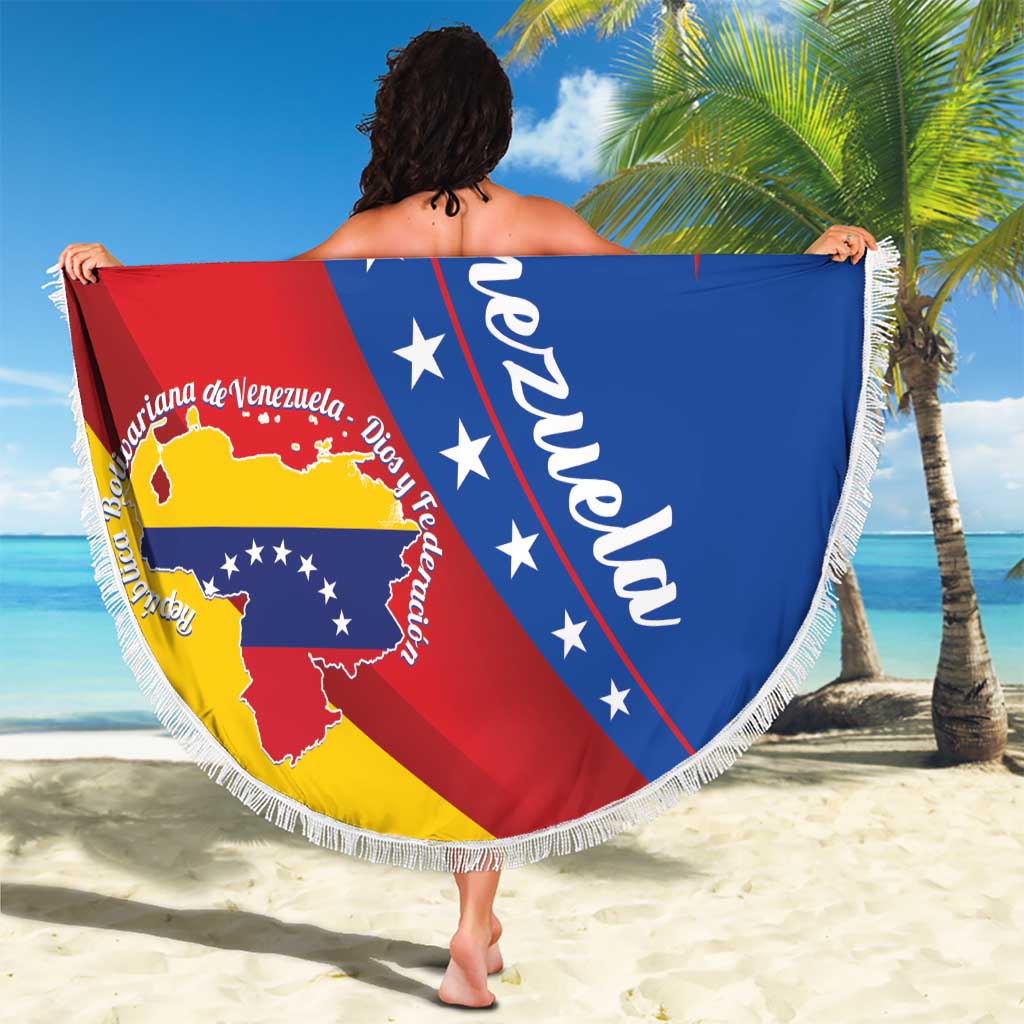 Venezuela Beach Blanket Dios y Federacion Curve Star - Wonder Print Shop