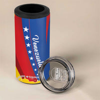 Personalized Venezuela 4 in 1 Can Cooler Tumbler Dios y Federacion Curve Star - Wonder Print Shop