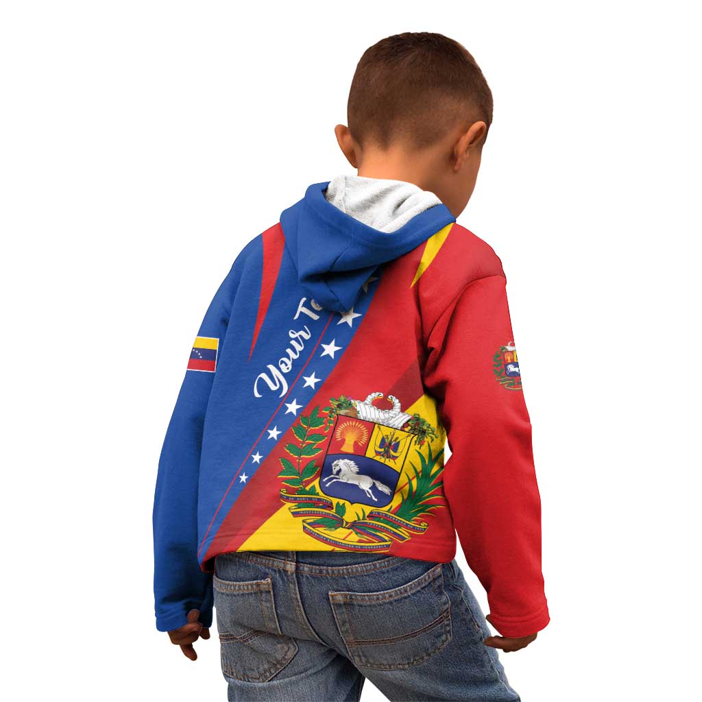 Personalized Venezuela Kid Hoodie Dios y Federacion Curve Star - Wonder Print Shop