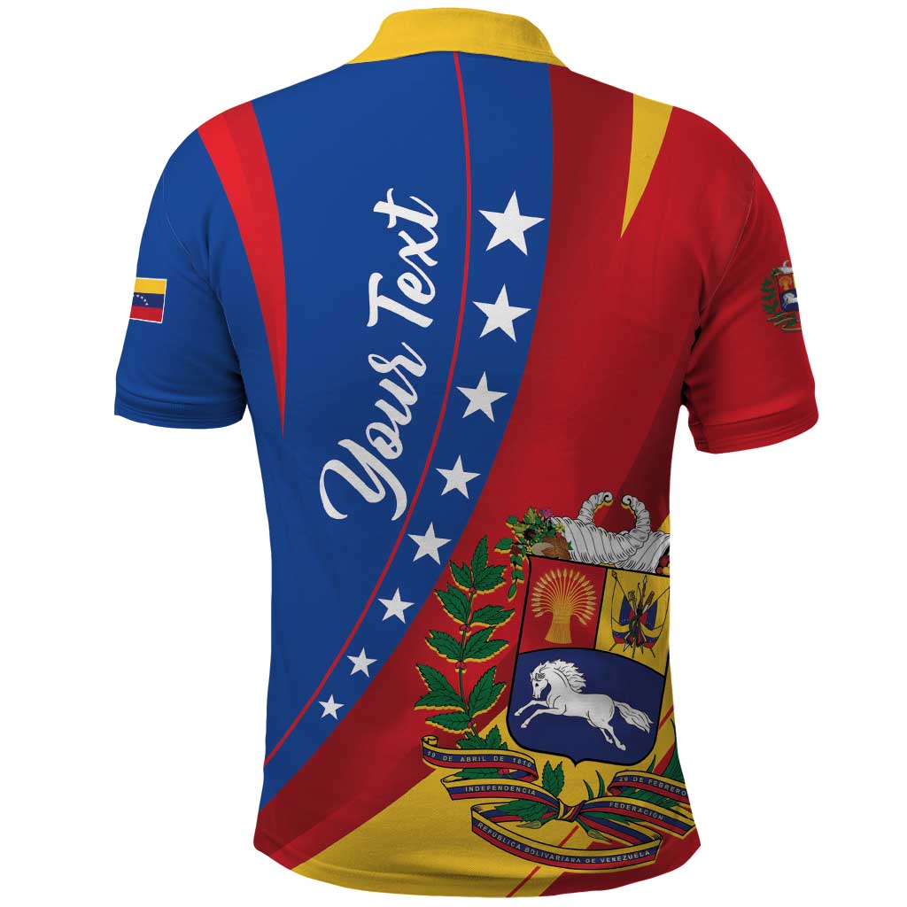 Personalized Venezuela Polo Shirt Dios y Federacion Curve Star - Wonder Print Shop