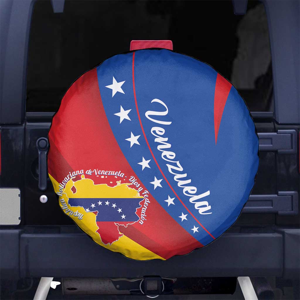 Venezuela Spare Tire Cover Dios y Federacion Curve Star - Wonder Print Shop