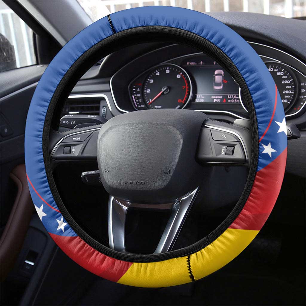 Venezuela Steering Wheel Cover Dios y Federacion Curve Star - Wonder Print Shop