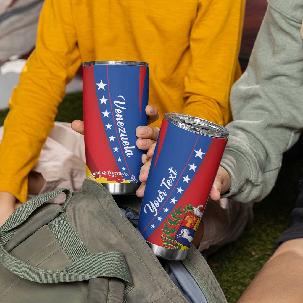 Personalized Venezuela Tumbler Cup Dios y Federacion Curve Star - Wonder Print Shop