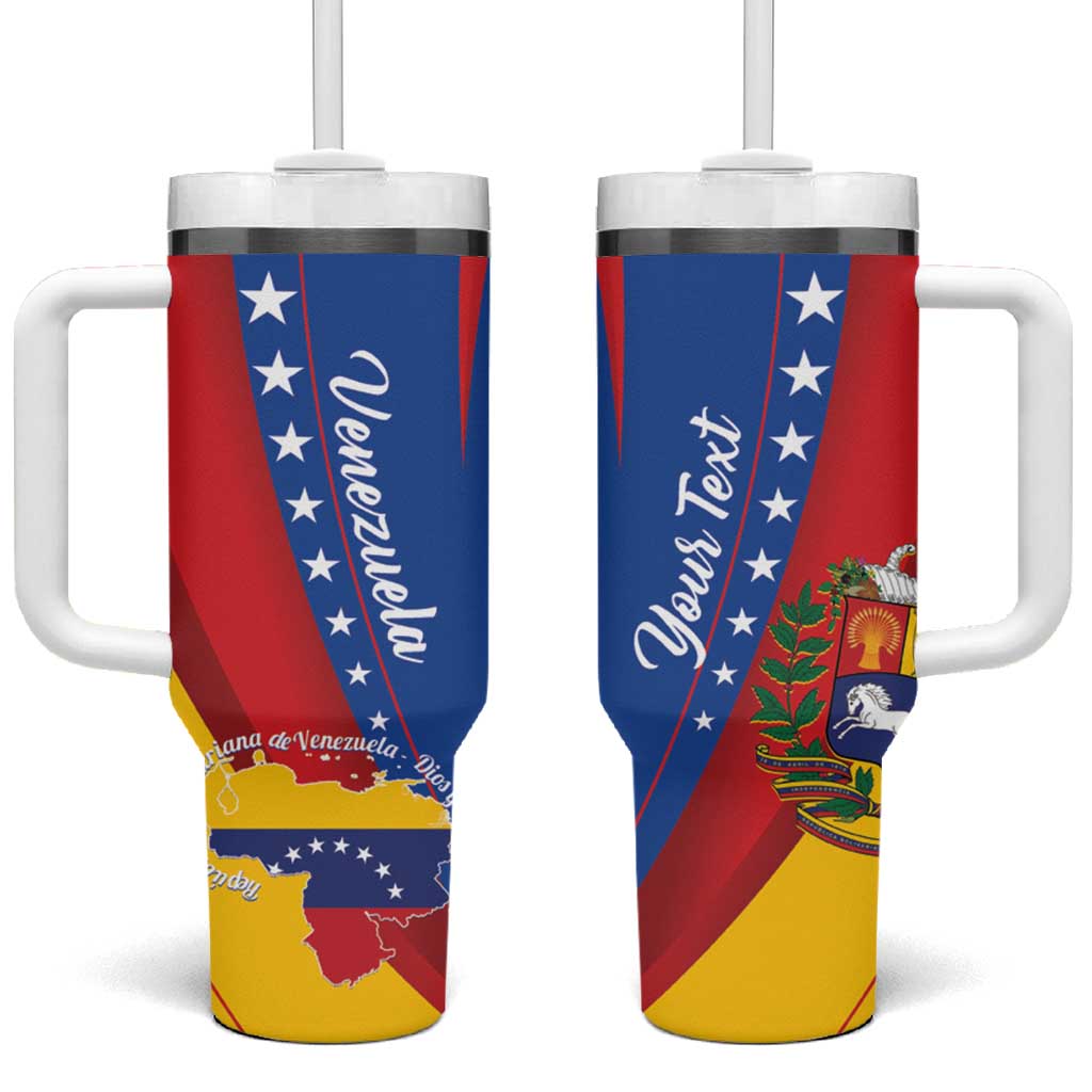 Personalized Venezuela Tumbler With Handle Dios y Federacion Curve Star - Wonder Print Shop