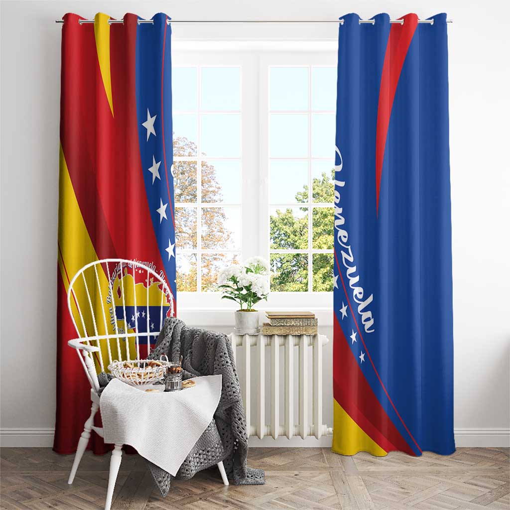 Venezuela Window Curtain Dios y Federacion Curve Star - Wonder Print Shop