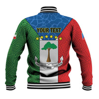 Personalized Equatorial Guinea Baseball Jacket Unidad Paz Justicia - Wonder Print Shop