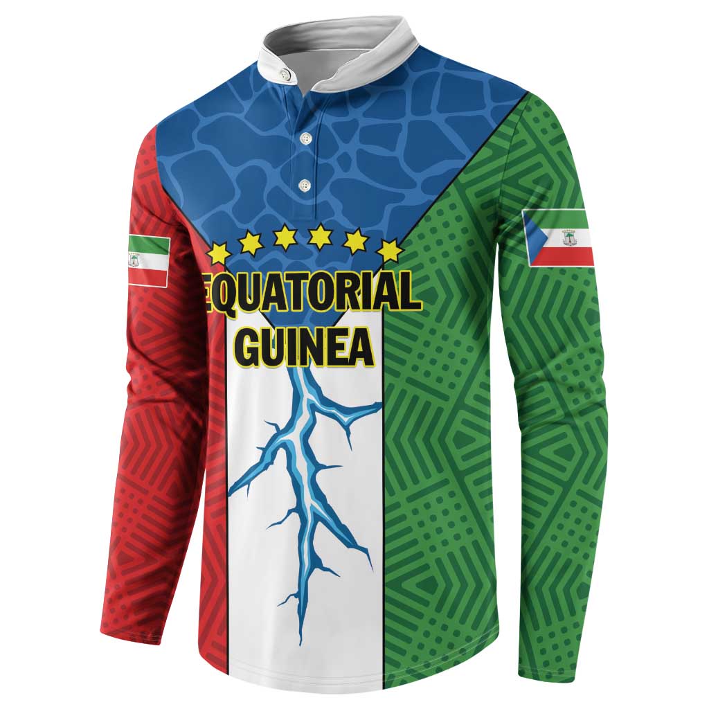 Personalized Equatorial Guinea Button Sweatshirt Unidad Paz Justicia - Wonder Print Shop