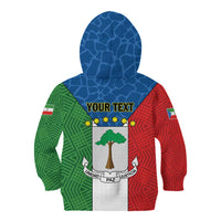 Personalized Equatorial Guinea Kid Hoodie Unidad Paz Justicia - Wonder Print Shop