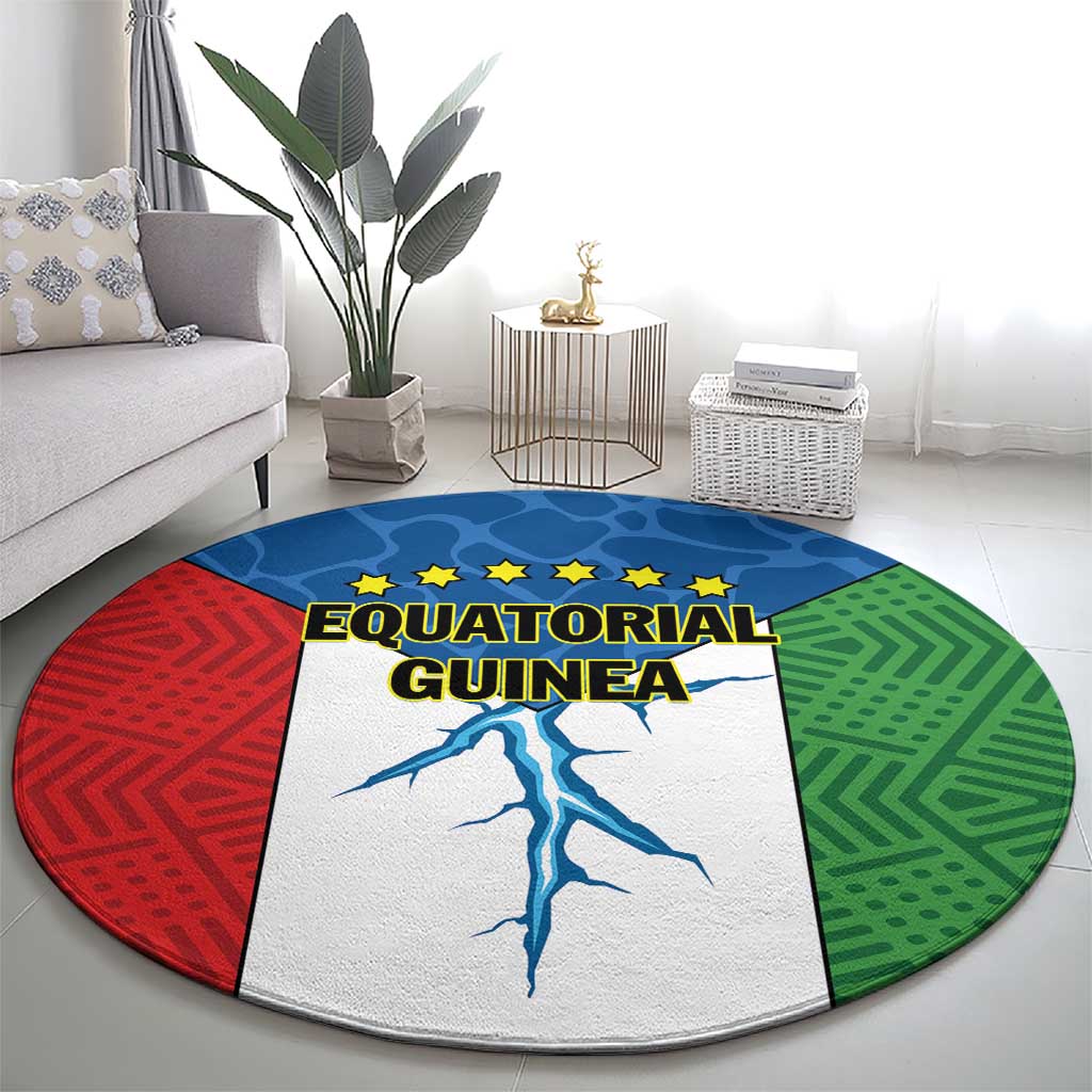 Equatorial Guinea Round Carpet Unidad Paz Justicia