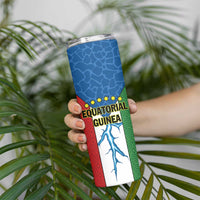 Personalized Equatorial Guinea Skinny Tumbler Unidad Paz Justicia - Wonder Print Shop