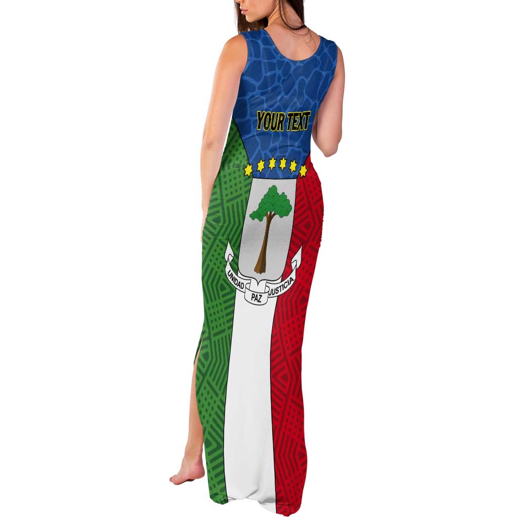 Personalized Equatorial Guinea Tank Maxi Dress Unidad Paz Justicia - Wonder Print Shop
