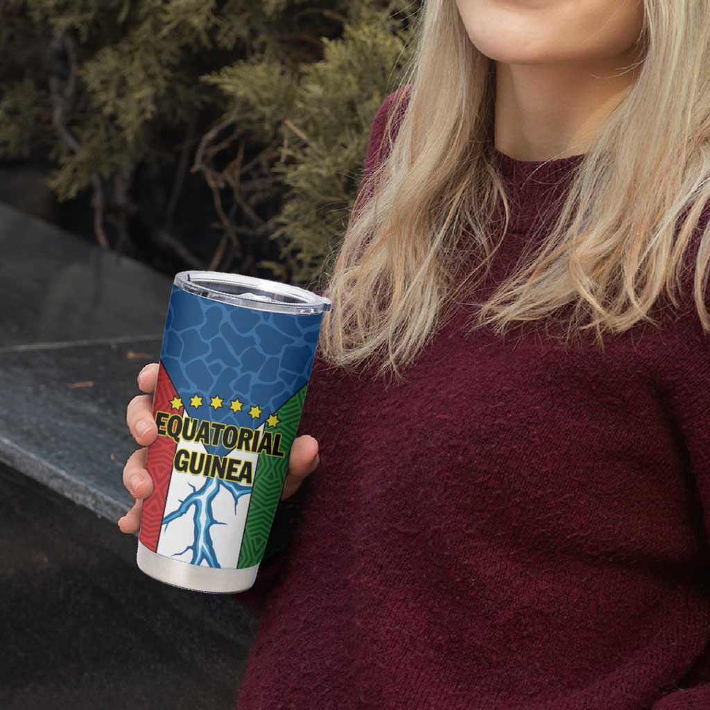 Personalized Equatorial Guinea Tumbler Cup Unidad Paz Justicia - Wonder Print Shop