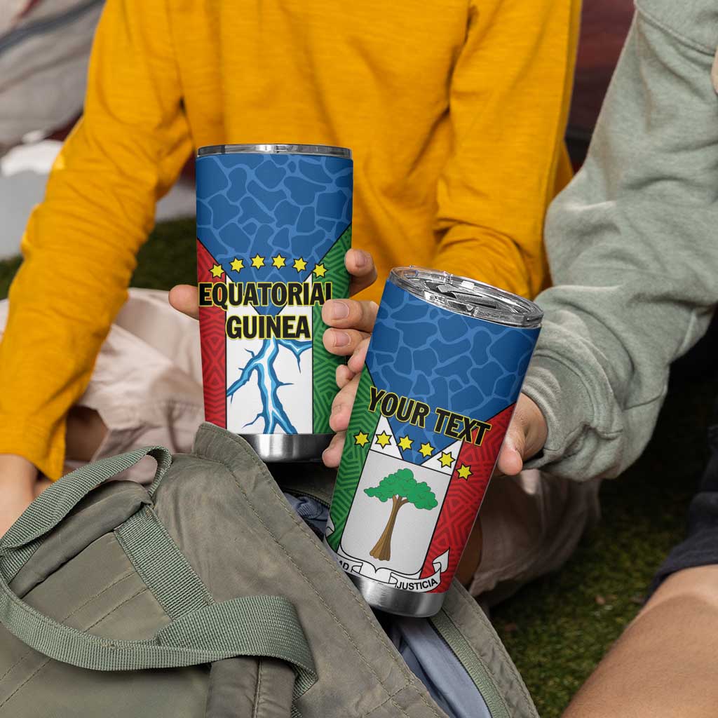 Personalized Equatorial Guinea Tumbler Cup Unidad Paz Justicia - Wonder Print Shop