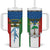 Personalized Equatorial Guinea Tumbler With Handle Unidad Paz Justicia - Wonder Print Shop