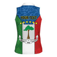 Personalized Equatorial Guinea Women Sleeveless Polo Shirt Unidad Paz Justicia - Wonder Print Shop
