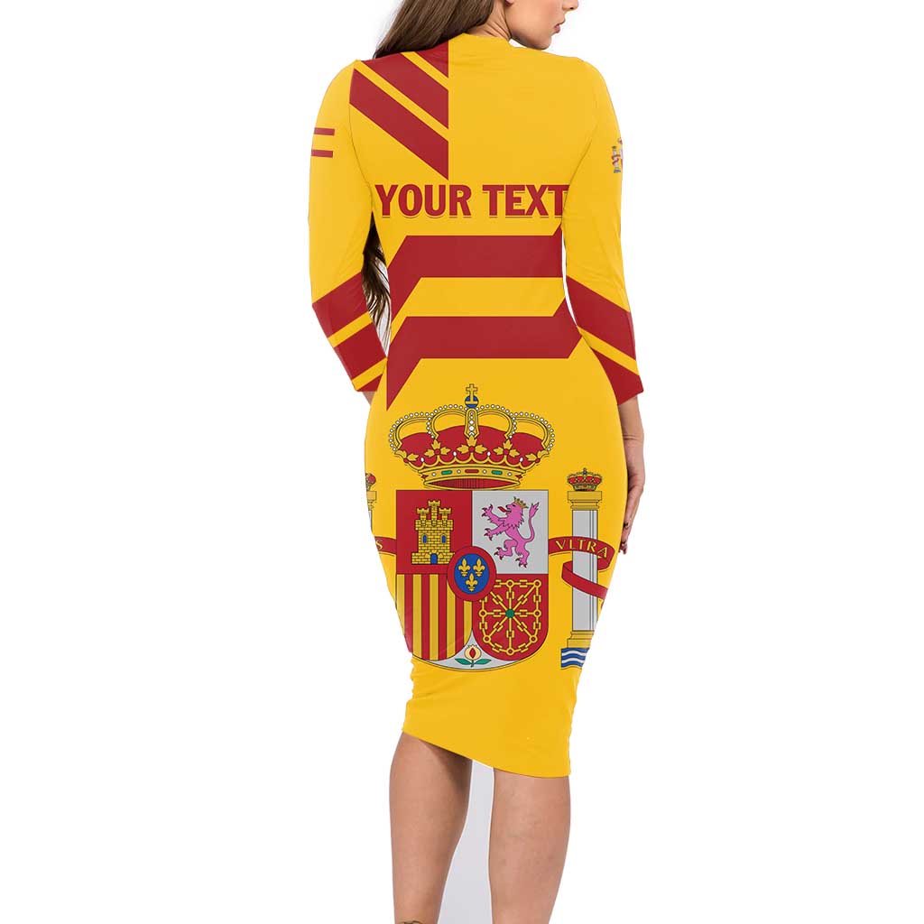 Personalized Spain Family Matching Long Sleeve Bodycon Dress and Hawaiian Shirt Spanish Fighting Bull - Wonder Print Shop