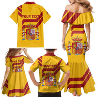 Personalized Spain Family Matching Mermaid Dress and Hawaiian Shirt Spanish Fighting Bull - Wonder Print Shop