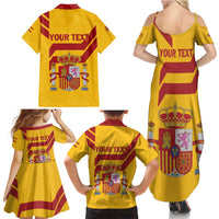 Personalized Spain Family Matching Summer Maxi Dress and Hawaiian Shirt Spanish Fighting Bull - Wonder Print Shop