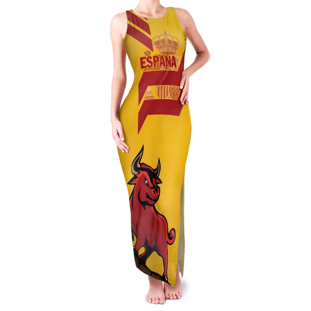 Personalized Spain Family Matching Tank Maxi Dress and Hawaiian Shirt Spanish Fighting Bull - Wonder Print Shop