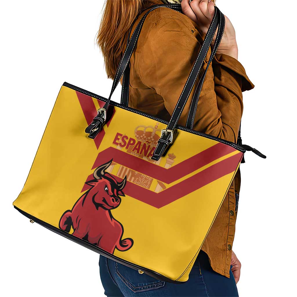 Spain Leather Tote Bag Spanish Fighting Bull - Wonder Print Shop