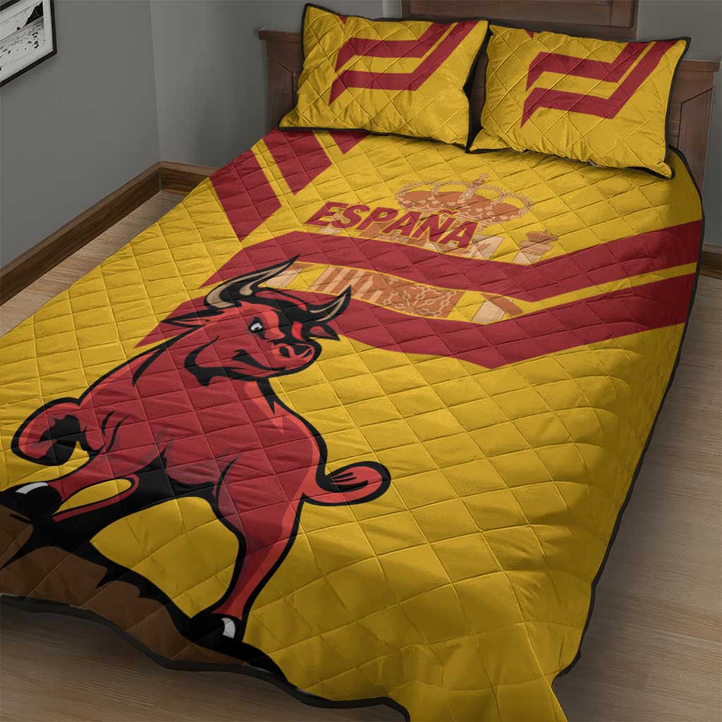 Spain Quilt Bed Set Spanish Fighting Bull - Wonder Print Shop