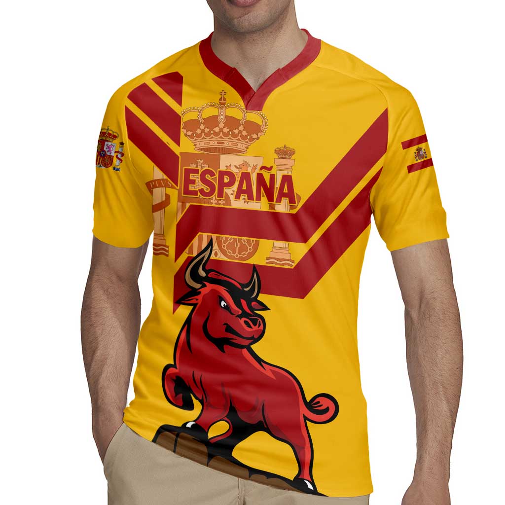 Personalized Spain Rugby Jersey Spanish Fighting Bull - Wonder Print Shop