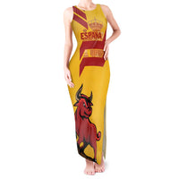 Personalized Spain Tank Maxi Dress Spanish Fighting Bull - Wonder Print Shop
