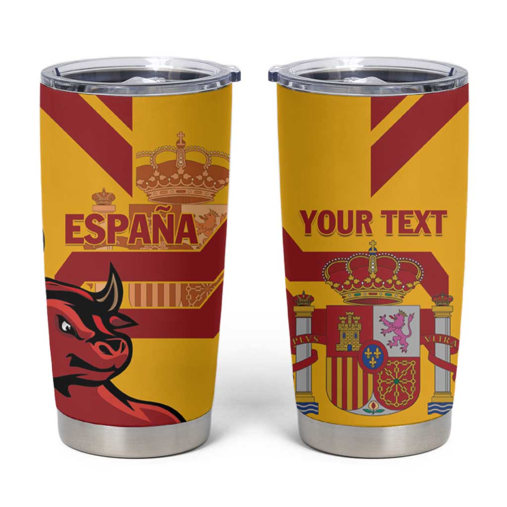Personalized Spain Tumbler Cup Spanish Fighting Bull - Wonder Print Shop