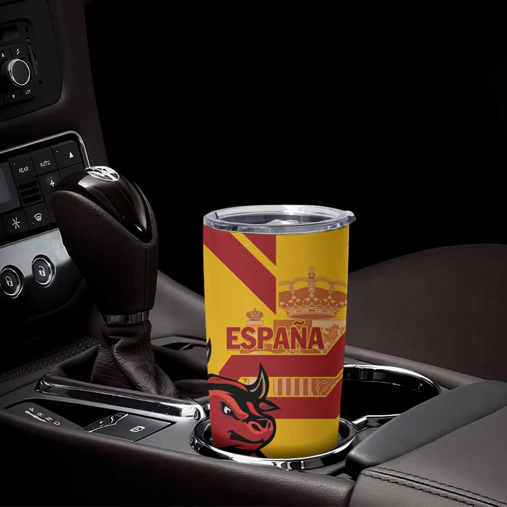 Personalized Spain Tumbler Cup Spanish Fighting Bull - Wonder Print Shop