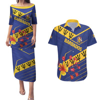 Personalized Barbados Couples Matching Puletasi and Hawaiian Shirt Pride and Industry - Wonder Print Shop