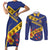 Personalized Barbados Couples Matching Short Sleeve Bodycon Dress and Long Sleeve Button Shirt Pride and Industry - Wonder Print Shop