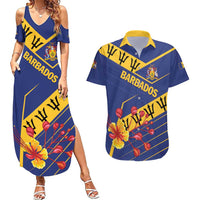 Personalized Barbados Couples Matching Summer Maxi Dress and Hawaiian Shirt Pride and Industry - Wonder Print Shop